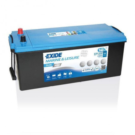 Batterie marine 12V DUAL AGM - EXIDE 140 Ah