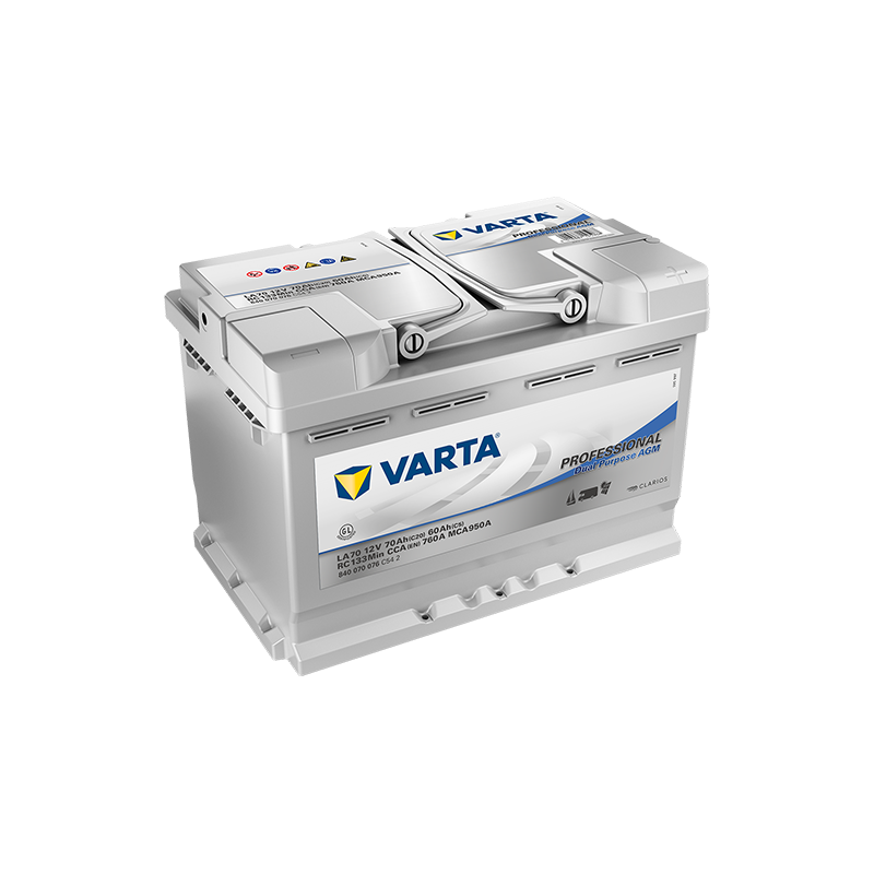 Batterie marine 12V DUAL AGM PROFESSIONAL - VARTA 70 Ah