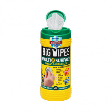 Lingettes de nettoyage Big Wipes multi-surfaces - par 80