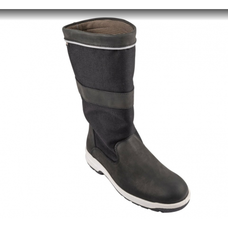 Bottes de navigation cuir et cordura Fyper Noir - BOTALO