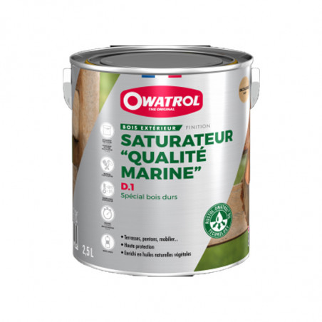 Saturateur incolore pour bois exotique D1 1 Litre - OWATROL