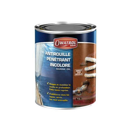 Antirouille pénétrant incolore MARINE OIL 0.5 Litres - OWATROL