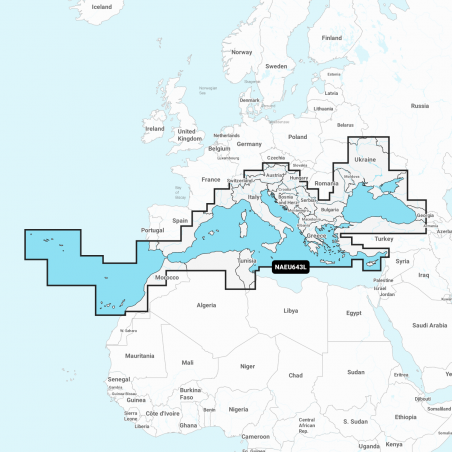 Carte Marine Navionics+ Platinum+ Large - Méditerranée & Mer Noire NPEU643L