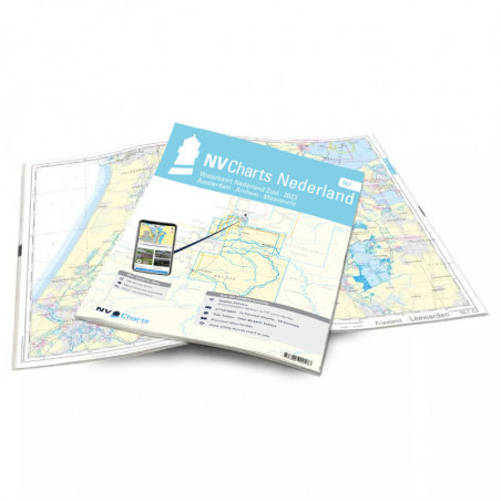 Carte NV CHARTS Pays Bas NL 7 - Binnen - Waterkaart Nederland Zuid - Arnhem - Maastricht