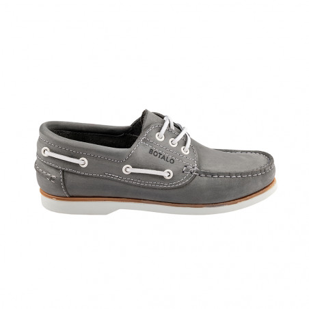 Chaussure bateau Skipper Nubuck Gris- BOTALO