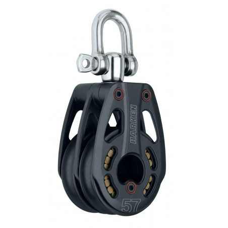 Poulie BLACK MAGIC double émerillon rea de 100 mm - HARKEN