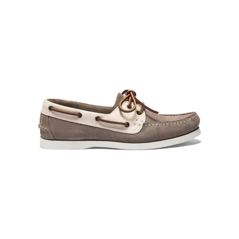 Chaussure bateau homme PHENIS Cuir velours Taupe TBS
