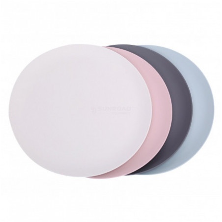 Lot de 4 assiettes plates en PLA 100% recyclables - INCASA