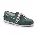 Chaussure bateau docksides portland washed canvas vert - sebago