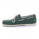 Chaussure bateau docksides portland washed canvas vert - sebago