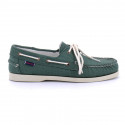 Chaussure bateau docksides portland washed canvas vert - sebago