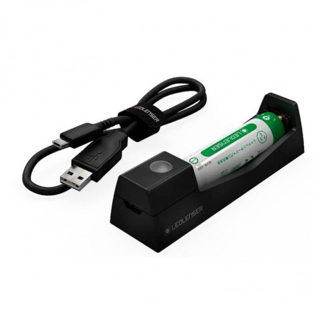 Batterie rechargeable 750 mah et chargeur externe pour p5 core, p5r , mh3/4/5, ml4/wl - ledlenser