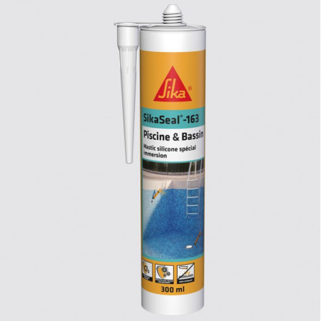Mastic silicone spécial Piscines et immersion - SikaSeal 163- SIKA