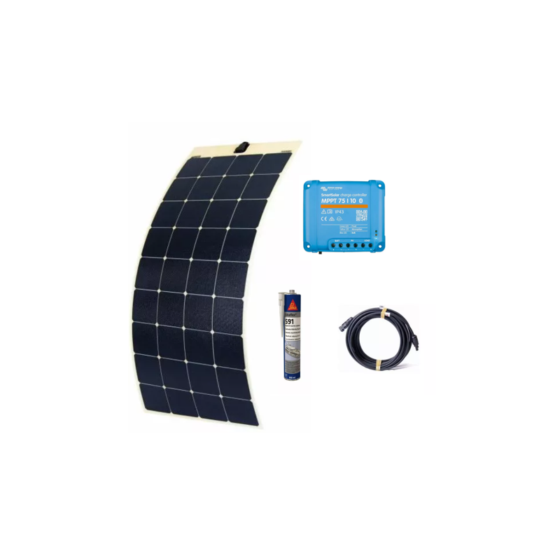 KIT SOLAIRE SOUPLE BATEAU ET CAMPING CAR 70W MARINE FLEX 12V