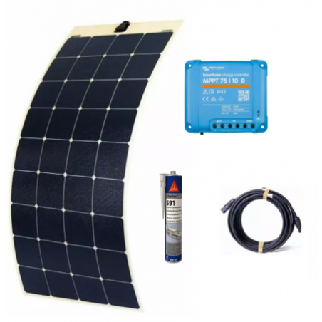 KIT SOLAIRE SOUPLE BATEAU ET CAMPING CAR 70W MARINE FLEX 12V - ENERGIE MOBILE