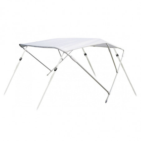 Bimini aluminium 3 arceaux - Blanc - Hauteur 140 cm - ORANGEMARINE -