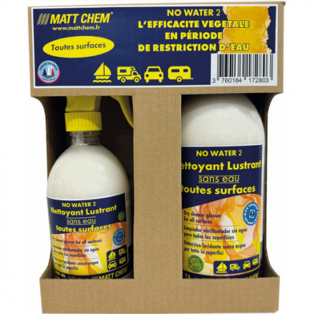 Kit nettoyant sans eau no water 1l + 500 ml - mattchem