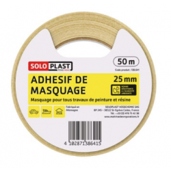 Adhesif de masquage 25 mm x 50 m - SOLOPLAST