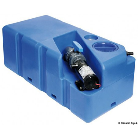 Réservoir eaux usées horizontal + broyeur 12V - 80 Litres - OSCULATI