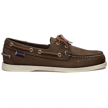 Chaussures bateau Docksides portland nubuck dark brown - sebago