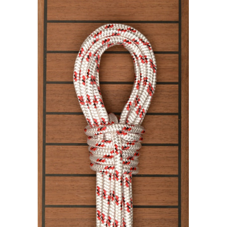 Fin de bobine tresse fastnet bleu blanc 10m - meyer