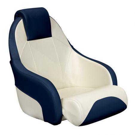 Siège pilote deluxe - Blanc / Bleu - OVERDECK