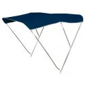 Bimini aluminium 3 arceaux - Bleu - Hauteur 140 cm  - OSCULATI