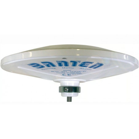 Antenne TV250 amplifiée - diamètre 24cm - 5m de câbles - sans support - BANTEN