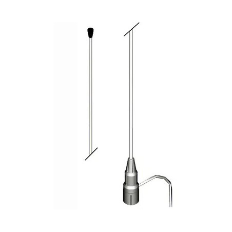 Antenne VHF ECO vedette 3db - 1,2m - 5m de câbles - sans rotule - BANTEN