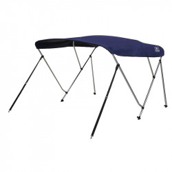 Bimini aluminium 3 arceaux bleu - Hauteur 137 cm - COVERSY