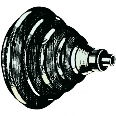 Bague passe-cables en abs noir avec soufflet - osculati