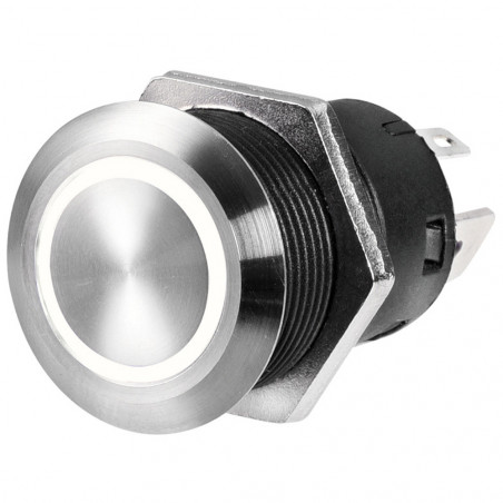 Interrupteur flat inox (on)-off (automatique) 12 v blanc - osculati