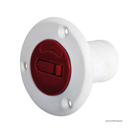 Bouchon carb. nylon-fibre verre fuel rouge 50 mm - osculati