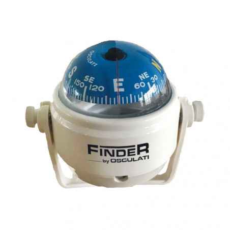 Compas finder 2 avec etrier blanc-bleu - osculati
