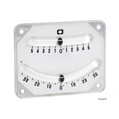 Inclinometre double bulle 100 x 80 mm - osculati