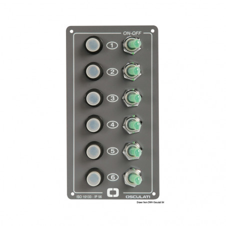 Tableau electrique elite 6 interrupteurs - osculati