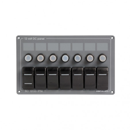 Tableau electrique horizontal avec 7 interrupteurs - osculati