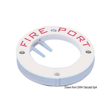 Trappe coupe-feu fire port plastic blanc - osculati