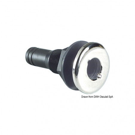 Passe coque nylon avec sortie inox - Osculati