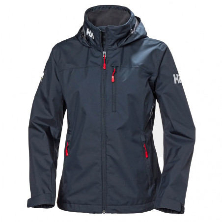 Veste de pont femme crew doublee polaire avec capuche bleu marine - helly hansen
