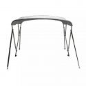 Bimini aluminium 3 arceaux blanc - Hauteur 117 cm - COVERSY