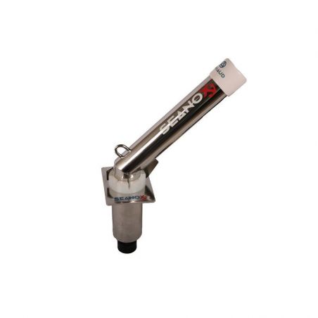 PORTE-CANNE/TANGON INOX PIVOTANT A CRANS - INCLINAISON 135° - SEANOX