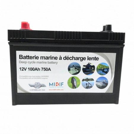 Batterie marine 12v 100ah 750a (plomb) - haswing
