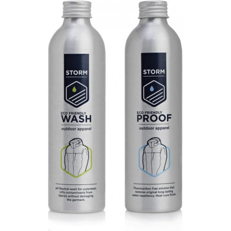 Kit lessive + imperméabilisant machine textile respirant 2 x 225 ml