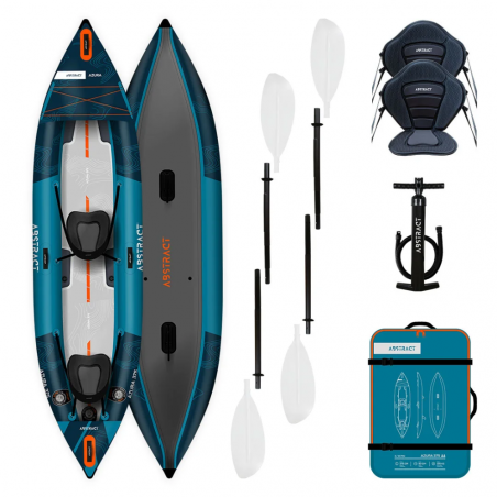 Pack kayak gonflable complet abstract azura 375 2 personnes