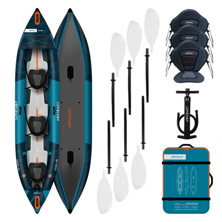 Pack kayak gonflable complet abstract azura 415 3 personnes
