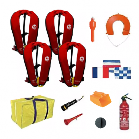 Sac d'armement côtier PREMIUM Gilets autogonflants 4 personnes - ORANGEMARINE