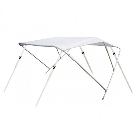 Occasion - bimini aluminium 3 arceaux - blanc - hauteur 140 cm largeur 220 a 245 cm - osculati