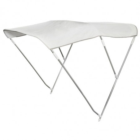 Occasion - bimini aluminium 3 arceaux - blanc - hauteur 110 cm largeur 170 a 180 cm- osculati