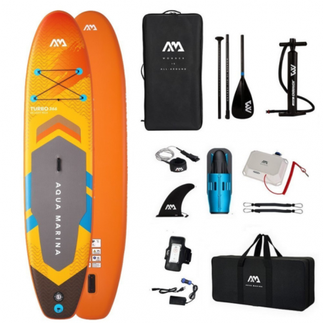 Paddle gonflable aqua marina amgo 12.0 avec propulsion autonomne bluedrive s